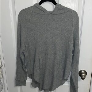 TNA Heather Gray Waffle Knit Hoodie